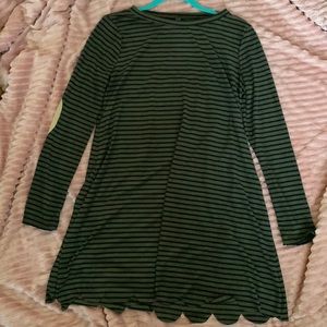 False suede scallop dress